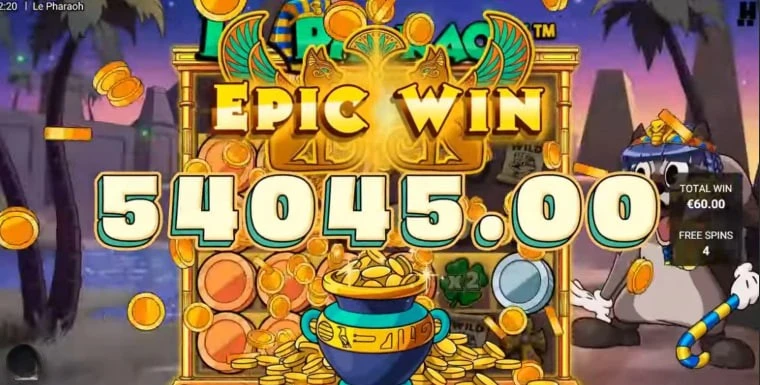 Jogando o slot Le Pharaoh com dinheiro real no celular